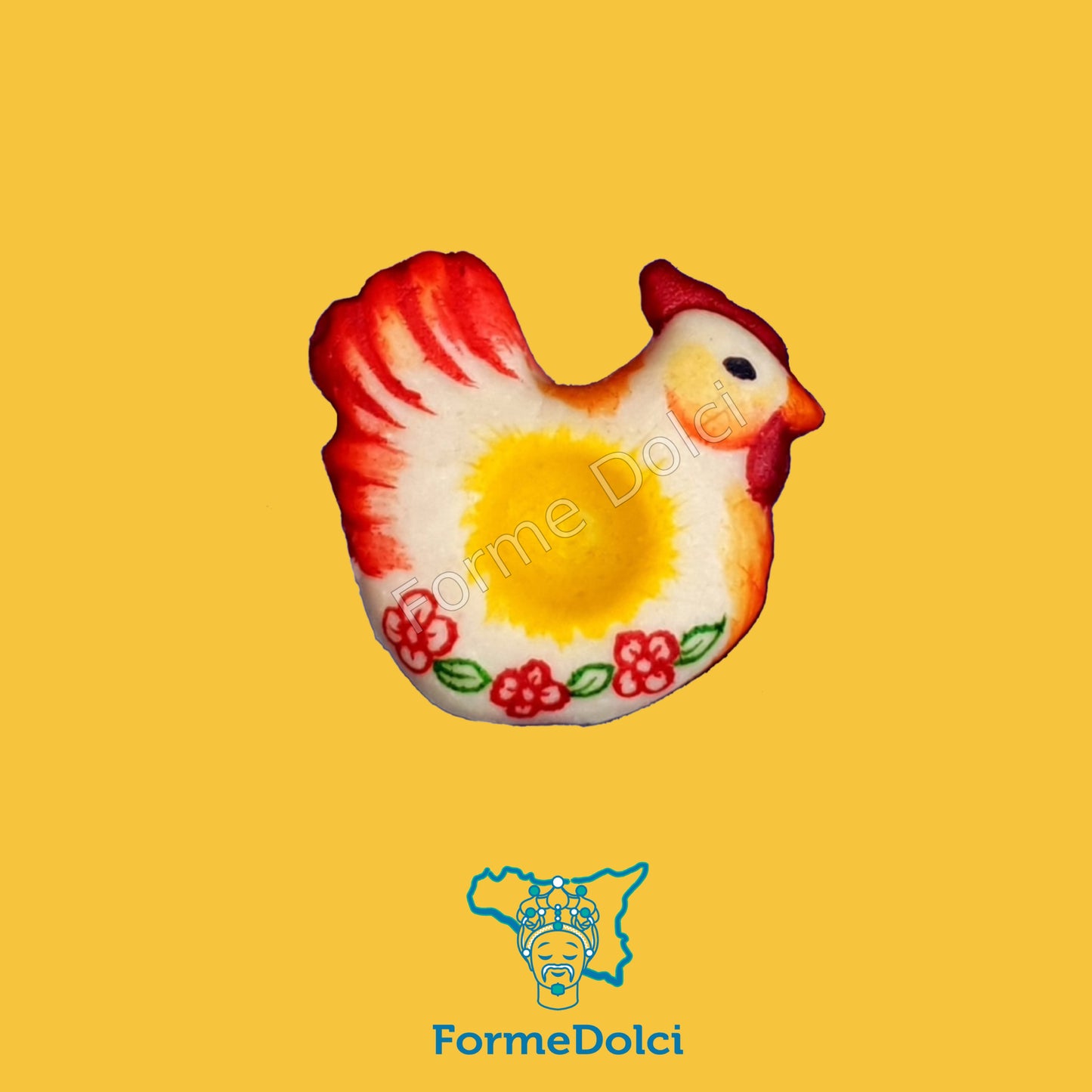 Stampi in gesso - Gallina & coniglio con uovo