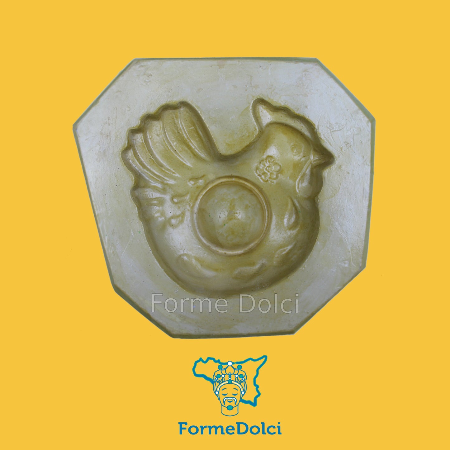 Stampi in gesso - Gallina & coniglio con uovo