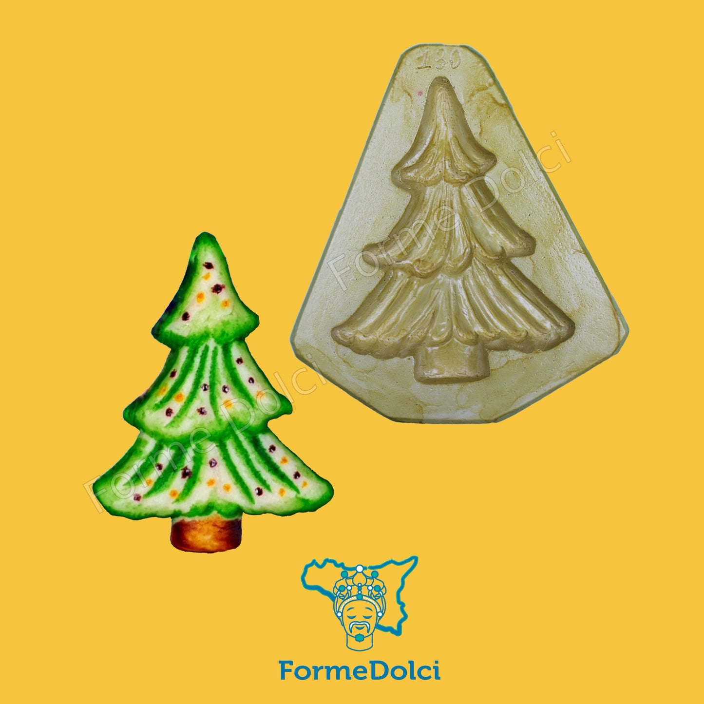 Stampo in gesso - Albero di natale piccolo