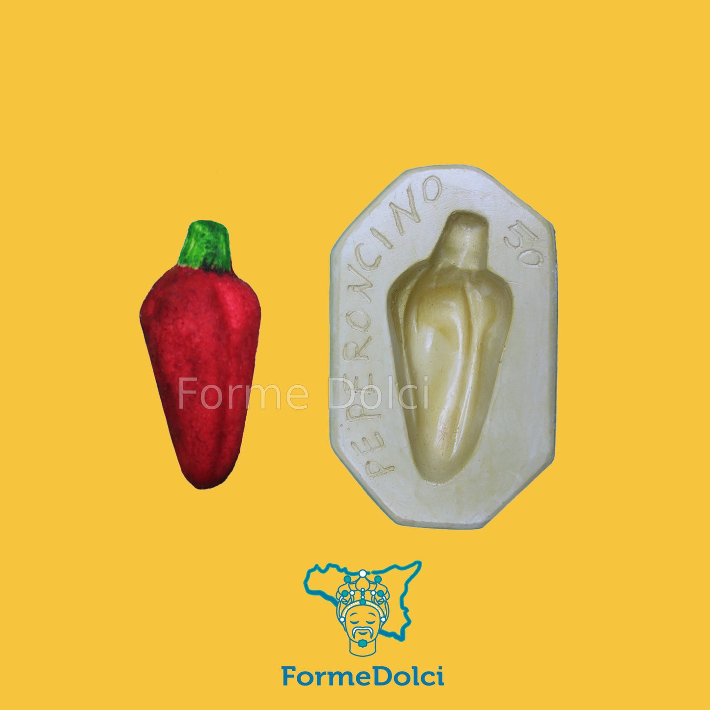 Stampo in gesso - Peperoncino