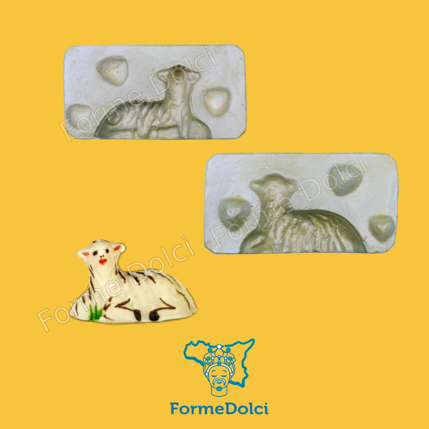 Stampi in gesso - Agnello pasquale 25g