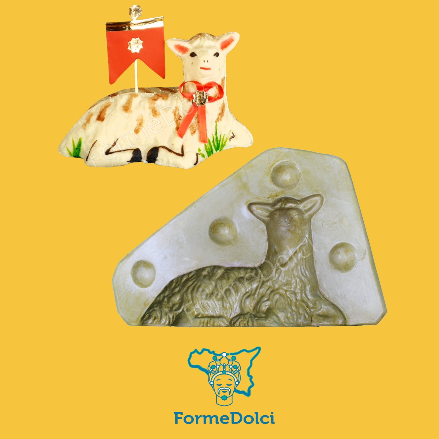 Stampi in gesso - Agnello pasquale 400g