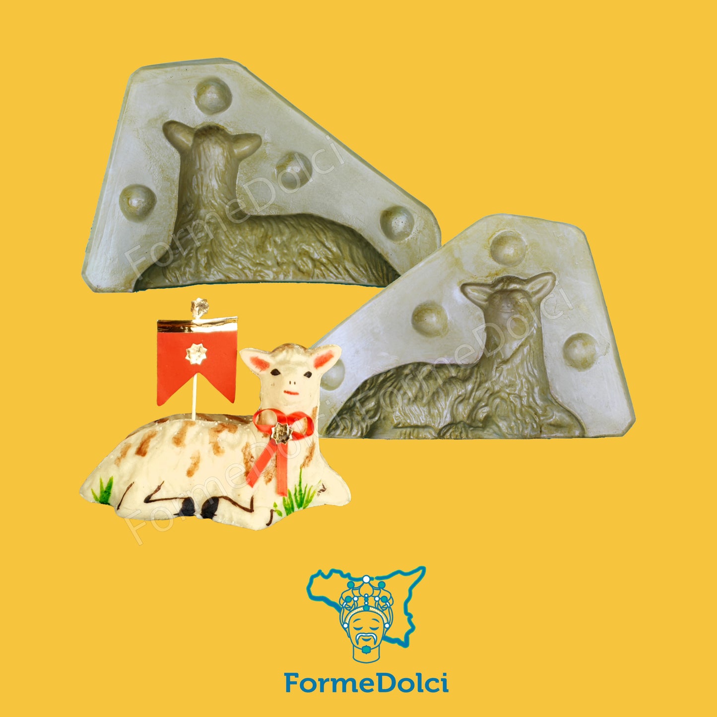 Stampi in gesso - Agnello pasquale 400g