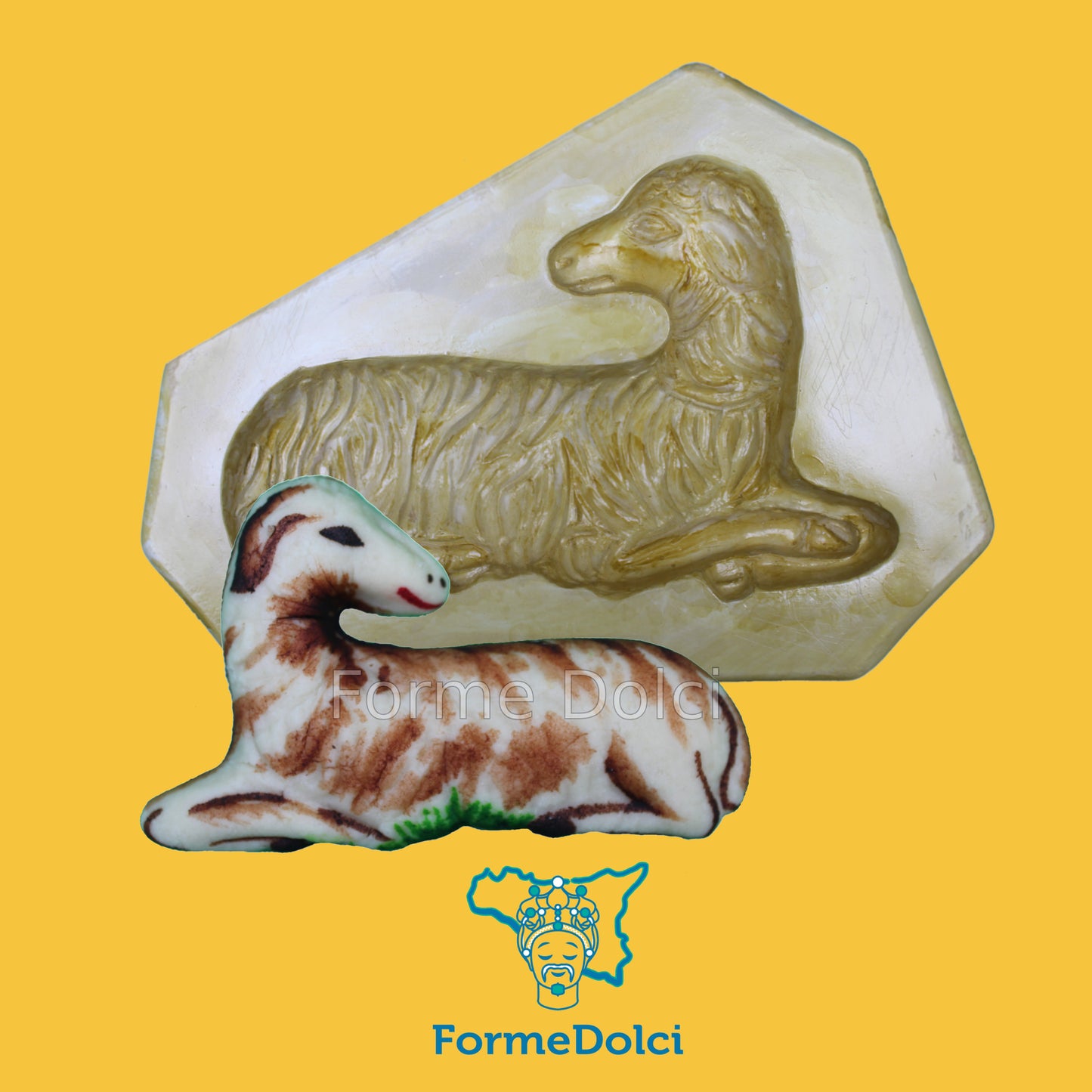 Stampo in gesso - Agnello pasquale da forno 1kg