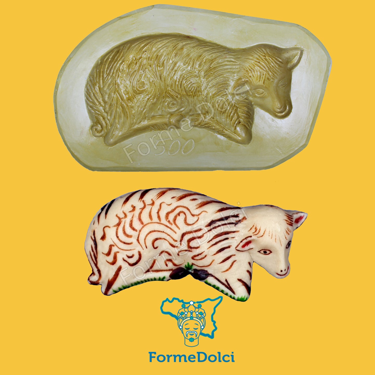 Stampo in gesso - Agnello pasquale da forno 500g