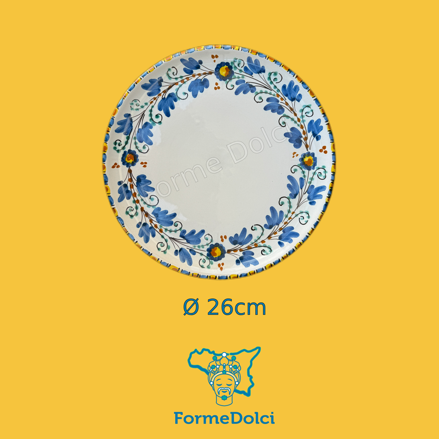 Vassoio rotondo in ceramica