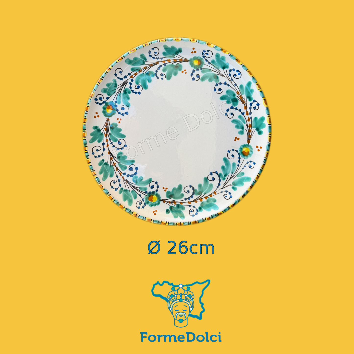 Vassoio rotondo in ceramica
