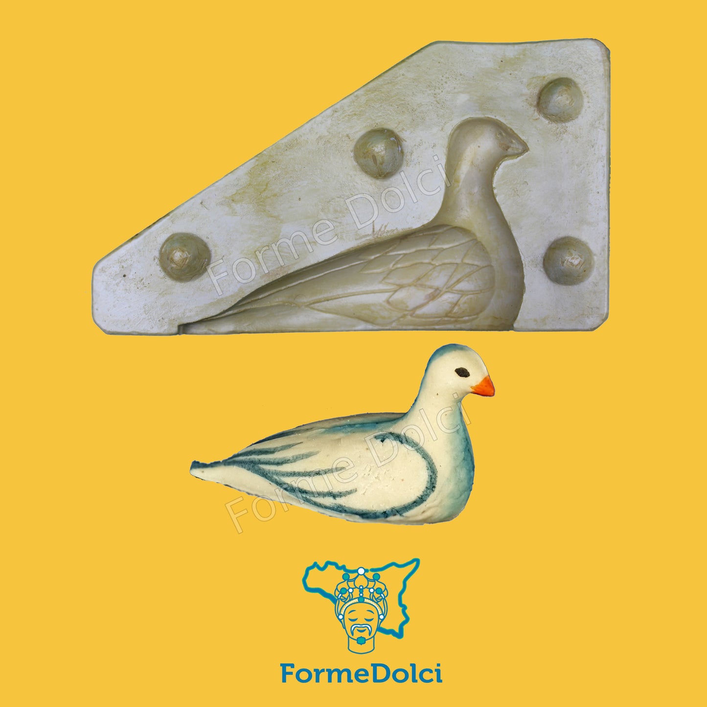 Stampi in gesso - Colomba grande