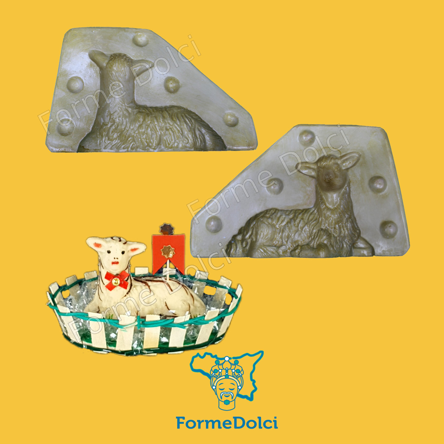 Stampi in gesso - Agnello pasquale 200g