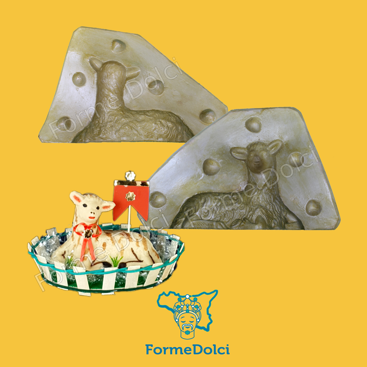 Stampi in gesso - Agnello pasquale 300g