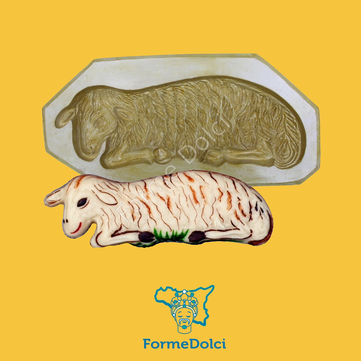 Stampo in gesso - Agnello pasquale da forno 1kg