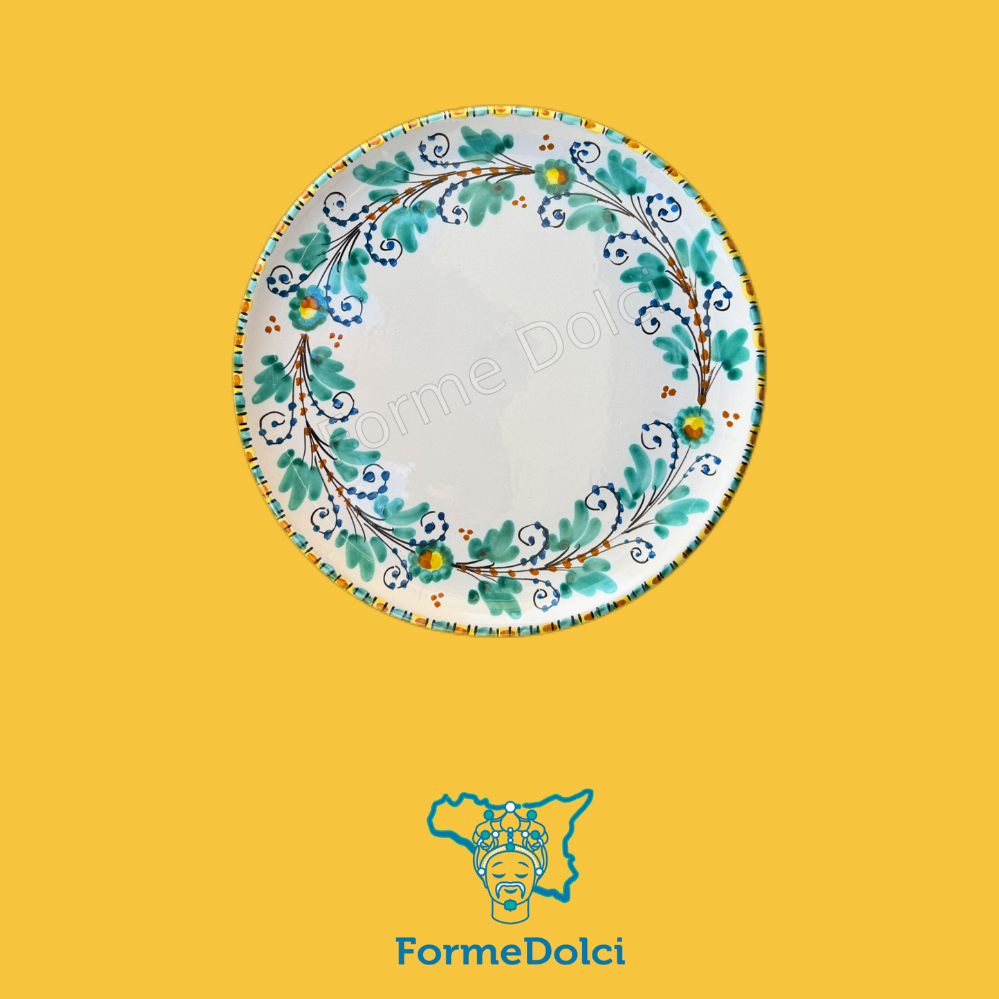 Vassoio rotondo in ceramica
