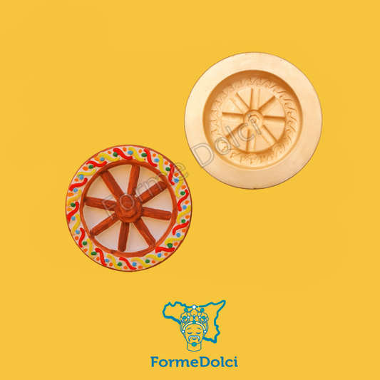 Stampo in gesso - Ruota carretto siciliano